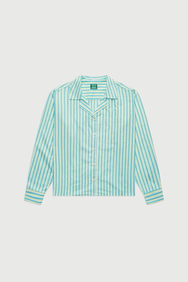 The Notched Collar Long Sleeve, Coppola Stripes